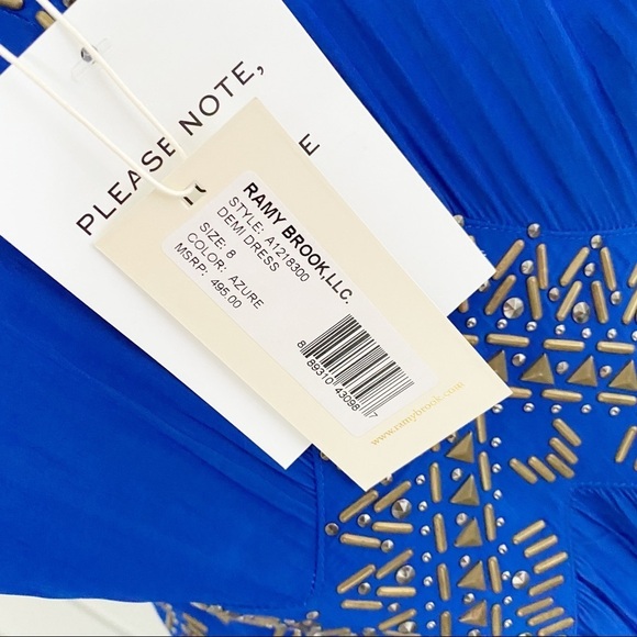 Ramy Brook Blue Embellished Dress - Picture 6 of 16